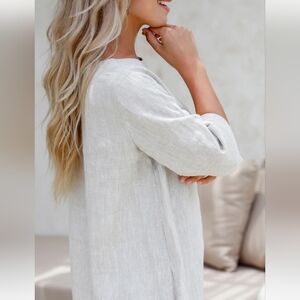 Indigo Soul White Textured Tunic